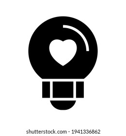 Liebesideensymbol oder Logo einzeln auf Zeichen, Vektorgrafik - hochwertige Vektorsymbole mit schwarzem Stil

