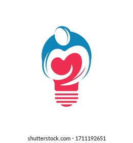 Love idea logo design. Innovation logo design and icon.