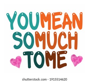 Love illustration. Can be use as a greeting card, sticker, Love language for Valentine's day or every special time.