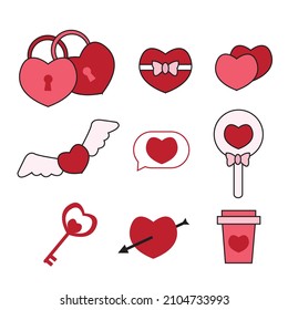 love illustration design suitable for valentine's day vector cartoon illustration