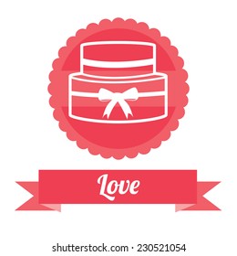 Love illustration over white color  background