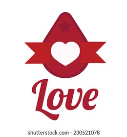 Love illustration over white color  background