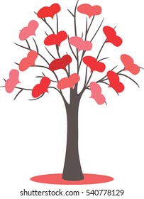 Love illustration with tree