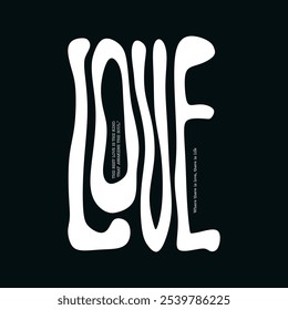 love illustration typography slogan for t shirt printing, T-shirt graphic design.