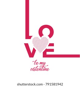 Love. Illustration unique decorative style for teenager.