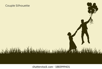Love illustration vector background and texture. Landscape background. Wedding card element. Eps 10