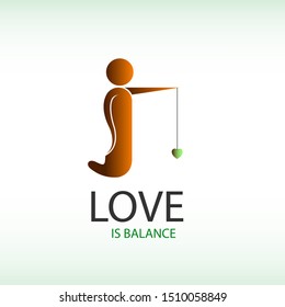love illustrations are balance, love theme logos.