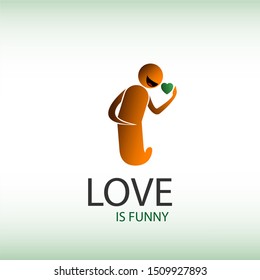 Love illustrations are cute, love-themed logos.