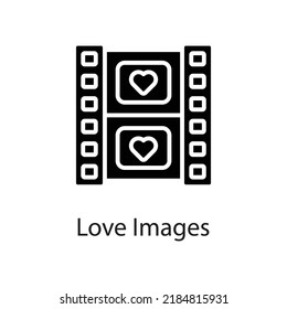Love Images vector Solid Icon Design illustration on White background. EPS 10 File 