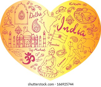 I Love India - various icons