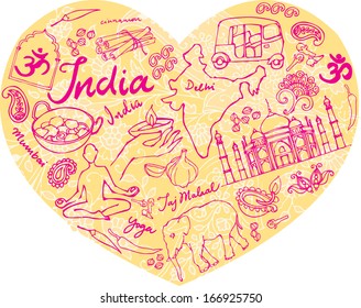 I Love India - various icons