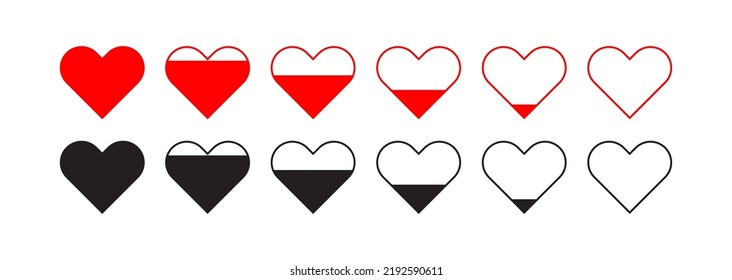 Love Indicator Icons Design Vector. Valentine Hearth Symbol Illustration.