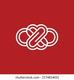Love Infinity Line Logo Design