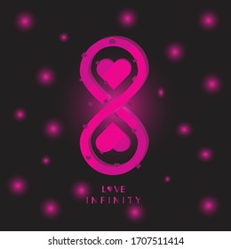 ilustración vectorial del logotipo de Infinity Amor