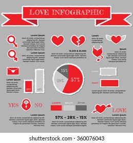 Love infographic for Valentines Day