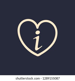 Love information sign icon vector