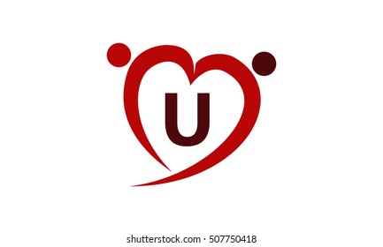 Love Initial U Stock Vector (Royalty Free) 507750418 | Shutterstock