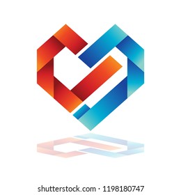 Love Initials C and J Logo, Love Logo