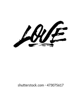 Love Vector Lettering Phrase Handwritten Word Stock Vector (Royalty ...