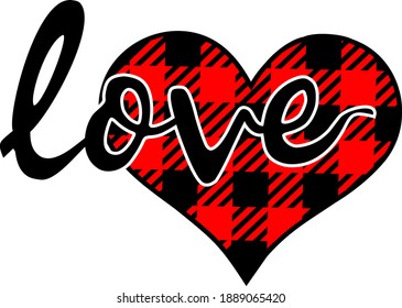 "Love" inscription on the heart, Vector