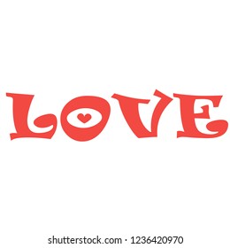 Love. The inscription. Vector