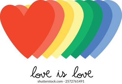 love is love inspirational lgbtqia+ Valentine's card
