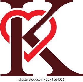 Love Inspired Letter K Logo