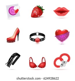 love intimacy vector icon set