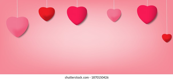  love Invitation card Valentine's day balloon heart on abstract background with text I love YOU.