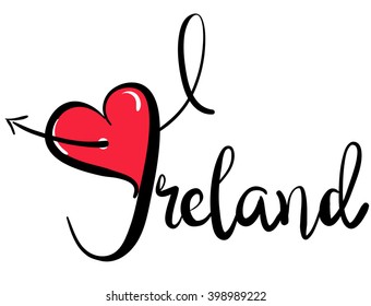 I Love Ireland - Vector Graphic