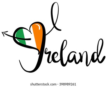 I Love Ireland - Vector Graphic