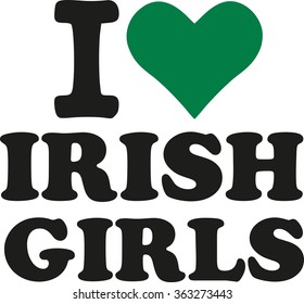I love irish girls with green heart