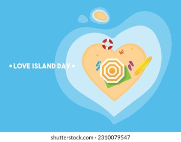 Love Island Day. Love beach. Eps 10.
