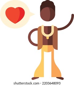 love isolated design element stock illustration. Vector on a white background
