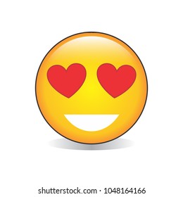 In Love Isolated Emoji Vector