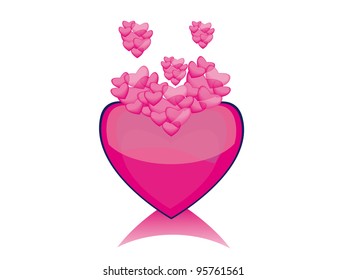 love isolated heart. Abstract vector illustration