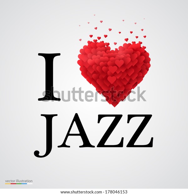 Love Jazz Font Type Heart Sign Stock Vector Royalty Free 178046153 Shutterstock 