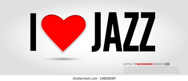 i love jazz Vector EPS 10 illustration.