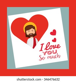 i love jesus design, vector illustration eps10 graphic 