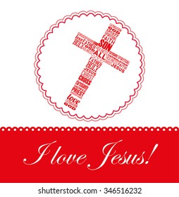 i love jesus design, vector illustration eps10 graphic 