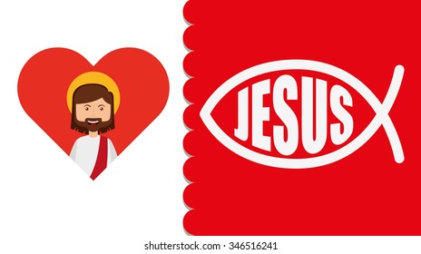 i love jesus design, vector illustration eps10 graphic 