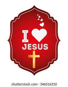 i love jesus design, vector illustration eps10 graphic 