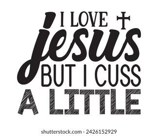 i love jesus typography t-shirt design
