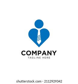Love Job Logo Design Vector Template