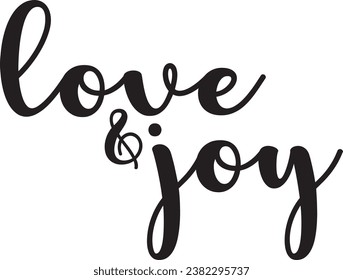 Love Joy print, inspirational quote, vector illustration