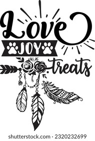 Love joy treats svg, Dog Christmas svg design, pet Christmas svg file