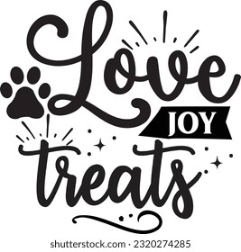 Love joy treats svg, Dog Christmas svg design, pet Christmas svg file