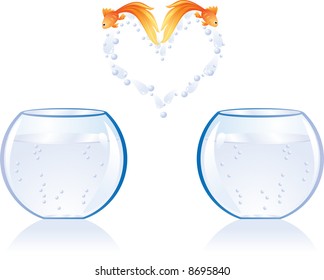 Love jump fish cartoon