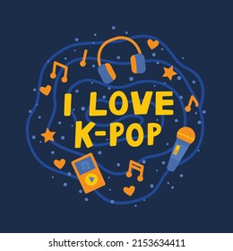 Love K Pop Sign Vector Illustration Stock Vector (Royalty Free ...