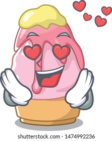 In love kakigori with in the cartoon shape